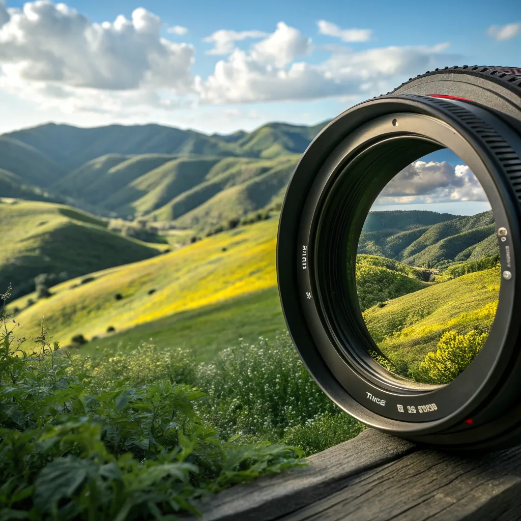 Camera Focus with a Beautiful Landscape
